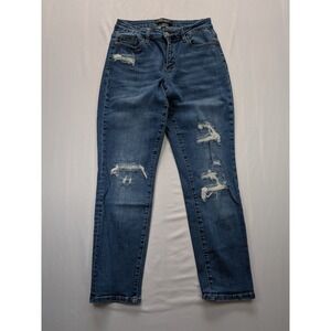 Judy Blue Distressed High Rise Boyfriend Jeans Medium Wash Size 5/27 Stretch